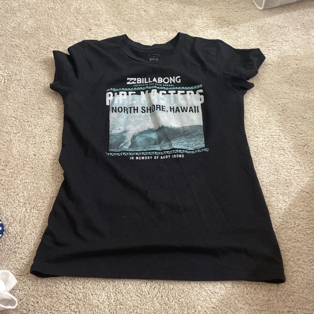 Billabong Black Short Sleeve Graphic Tee